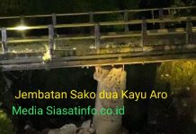 Diterjang Banjir, Jembatan Sako Dua Kayu Aro Nyaris Ambruk, Akses Jalan Terputus di 4 Desa