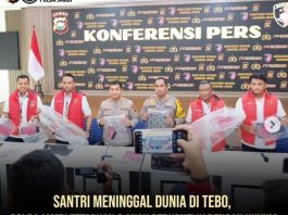 Dua Tersangka Pembunuhan Santri Ponpes Raudhatul Mujawwidin Tebo Terancam 15 Tahun Penjara