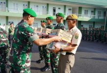 Danrem 042/Gapu Pimpin Apel Cuti Lebaran Anggota Makorem 042/Gapu