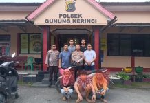 Dua Pria, Satu Wanita Pelaku Pencurian Dan Kekerasan Jalur II Bukit Tengah Ditangkap Polsek Gunung Kerinci