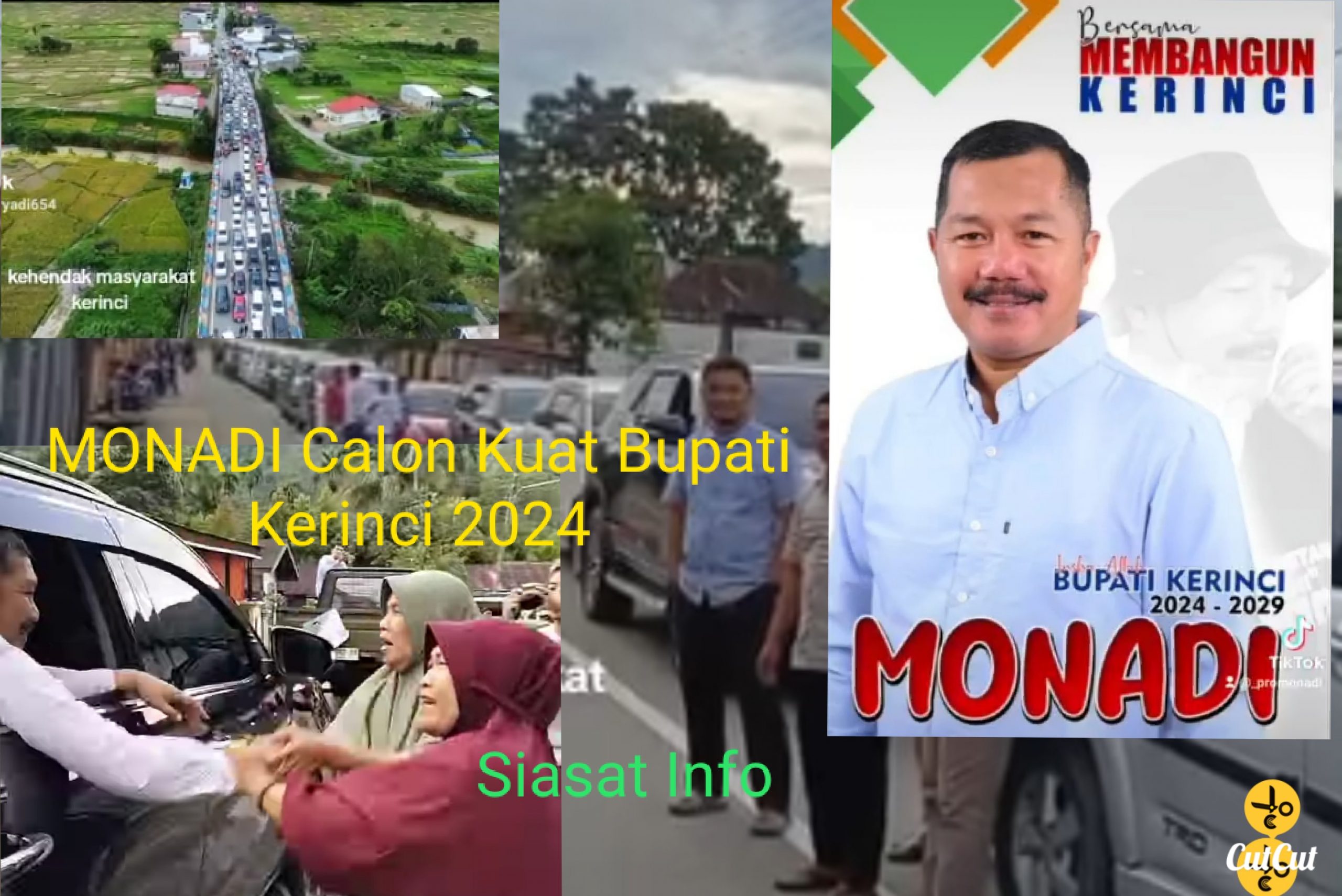 Jembatan Pelangi Tumpah Ruah, Ribuan Massa dan Mobil Iringi Pendaftaran Monadi ke Sekretariat DPC PKB Kemantan