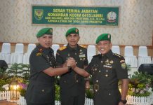 Danrem 042/Gapu Pimpin Acara Serah Terima Jabatan Dandim 0415/Jambi