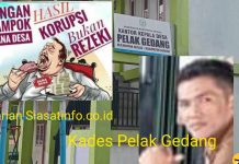 Hasil Penyaluran Dana Desa Pelak Gedang Sarat Korupsi