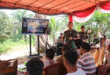 Dandim 0416 Bute Ikuti Ground Breaking Rumah Tak Layak Huni Secara Daring