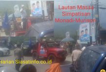 Breakingnews!! Luar Biasa, Lautan Massa Simpatisan Monadi-Murison Menyesaki Jalan Nasional dan Jembatan Pelangi