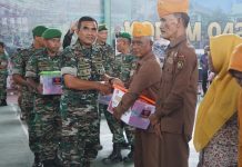 Korem 042/ Gapu Gelar Bakti Sosial dan Bakti Kesehatan dalam Rangka HUT Ke-79 TNI