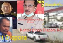 Senilai Rp.120 Jutaan Uang Operasional Dispora Pemkab Kerinci Dijebol Bendahara, Dua Nama Pejabat Plt Terseret