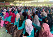 Semangat Merangin Baru, Paslon Syukur Khafid Lantik Ratusan Timses di Kecamatan Tabir