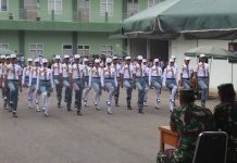 Semarak HUT TNI Ke-79, Korem 042/Gapu Gelar Lomba PBB Tingkat SLTA sederajat