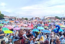 Luar Biasa! Meledak Ribuan Massa Simpatisan Monadi-Murison di Pengukuhan Tim 9 Desa Lapangan Siulak Panjang