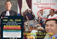 ASN Pemkab Kerinci Diduga Terlibat Aktif Penggalangan Dana Paslon 01, Advokat Hasan Basri,SH.MH Angkat Bicara, Banwaslu Harus Bertindak!!
