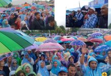 News!! Walau Diterpa Hujan Ribuan Massa Monadi-Murison Pantang Surut, Gunung Tujuh Goyang Bergemuruh