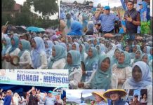 Menarik, Lantunan Sike Rebana 13 Desa Gunung 7 Pelompek Sontak Bikin Hujan Reda, Paslon Monadi-Murison Tetap Pilihan Rakyat Petani