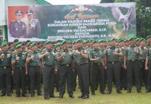Tradisi Penyambutan Danrem 042/Gapu Brigjen TNI Heri Purwanto,SE.MSi dan Pelepasan Brigjen TNI Rachmad S.I.P