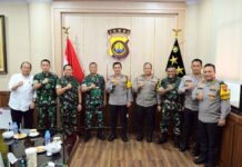 Danrem 042/Gapu Brigjen TNI Heri Purwanto Pererat Kekompakan dan Sinergitas dengan Kapolda Jambi