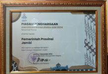 Provinsi Jambi Raih 2 Penghargaan Peringkat 3 Nasional Anugerah Manajemen ASN 2024