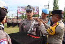 Polres Bungo Gelar Apel Pasukan Operasi Lilin Pengamanan Nataru 2024