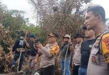 Pasca Ledakan Sumur Bor Desa Jebak Tembesi, Kapolres Batanghari Dihadang Medan Licin