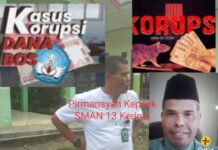 Buntut Dana BOS Ajang Korupsi, Pirmansyah Kepsek SMAN 13 Kerinci Tuai Kecaman Netizen