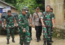 Danrem 042/Gapu Tinjau Langsung Pelaksanaan PSU Di TPS Desa Talang Sungai Bungo