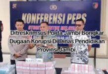 Ungkap Korupsi Dinas Pendidikan Jambi Rugikan Negara Rp.21 M, Dirkrimsus Polda Jambi Sita Rp.6 M