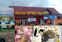 Janggal, Senilai Rp.7,3 M Dana Fisik Irigasi PUPR Dicaplok Kantor BPBD Kerinci Langgar Aturan
