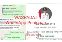 Modus Penipuan WhatsApp, Pelaku Jual Nama Bupati Monadi