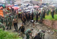 Korem 042/Gapu Gelar Karya Bhakti “Jum’at Bersih” Serentak di 11 Kabupaten/Kota se-Provinsi Jambi