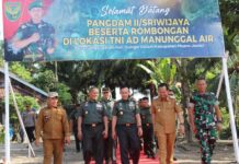 Pangdam II/Swj Tinjau Lokasi Program TNI AD Manunggal Air di Muaro Jambi