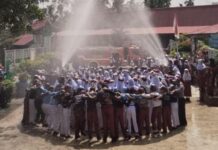 Acara Pelepasan di SDN 253 Bangko Meriah: Tidak Memberatkan Walimurid, Kepsek dan Guru serta Ratusan Pelajar Disiram Damkar