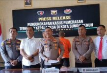 Konferensi Pers Kasus Pemerasan Kades Sungai Penuh Langsung Dipimpin Kapolres Kerinci