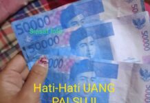 Lagi, Pecahan Uang Palsu 50 Ribu Tipu Warung Kelontong di Tutung Bungkuk Kerinci