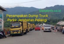 Terancam Ambruk, Dump Truck Parkir Diatas Jembatan Pelangi Diminta Stop