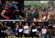 Pertarungan Tinju Amatir di Makodim 0417 Kerinci, Sorak Sorai Penonton Hiasi Ring Tinju