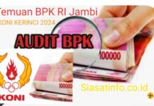 BPK RI Temukan Ada Aliran Uang Hibah KONI Kerinci Tak Sesuai Fakta