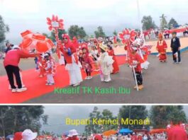 Semarak HUT RI Ke-80, Pawai Ratusan Anak TK Kerinci Bikin Bupati Monadi Bergoyang