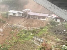 Akibat Cuaca Ekstrem,Tanah di Lereng Panorama KM 13 Puncak Via Tapan Longsor