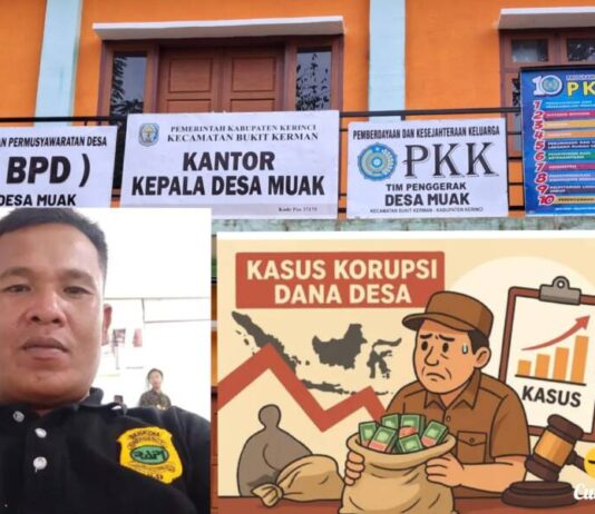 Mark Up Dana Lumbung 67 Juta, Martono Kades Muak Kerinci Terancam Diseret Hukum