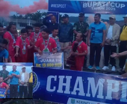 Laga Final Bupati Cup Kerinci Berakhir Adu Pinalti, Binhar FC Ungguli PS Bunga Tanjung