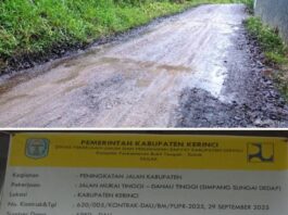 Parah! Senilai Rp 600 Juta Aspal Mukai Tinggi Dikerjakan CV ABK Tampar Muka Bupati