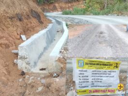 Telan 1,5 M Proyek Jalan Sungai Tutung-Pungut Mudik Dikerjakan Asalan, BPK RI Turun Lokasi