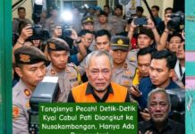 Detik-Detik Kyai Cabul Pati Diangkut ke Penjara Nusakambangan Disorot Kilauan Kamera Pers