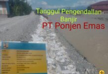 Lucu!! Proyek BWSS VI Rp 12,9 M Dikerjakan PT Ponjen Emas di Sungai Batang Merao Kerinci Cuma Tanggul Karung