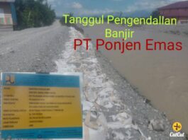 Lucu!! Proyek BWSS VI Rp 12,9 M Dikerjakan PT Ponjen Emas di Sungai Batang Merao Kerinci Cuma Tanggul Karung