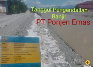 Lucu!! Proyek BWSS VI Rp 12,9 M Dikerjakan PT Ponjen Emas di Sungai Batang Merao Kerinci Cuma Tanggul Karung