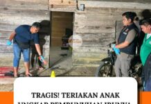 Tragis! Seorang Isteri Tewas Diujung Parang Suami di Sarolangun, Anak Korban Berteriak Minta Tolong Warga