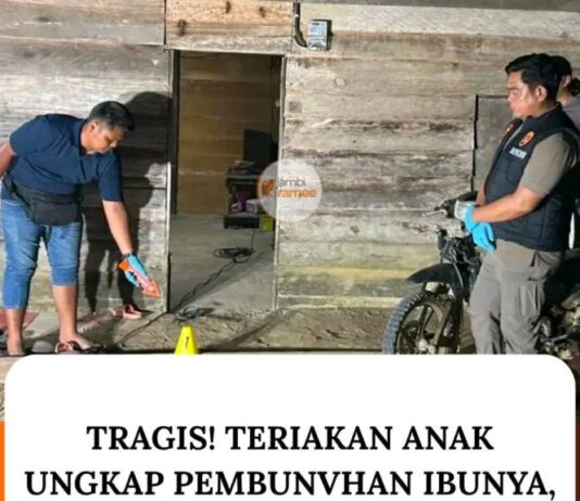 Tragis! Seorang Isteri Tewas Diujung Parang Suami di Sarolangun, Anak Korban Berteriak Minta Tolong Warga